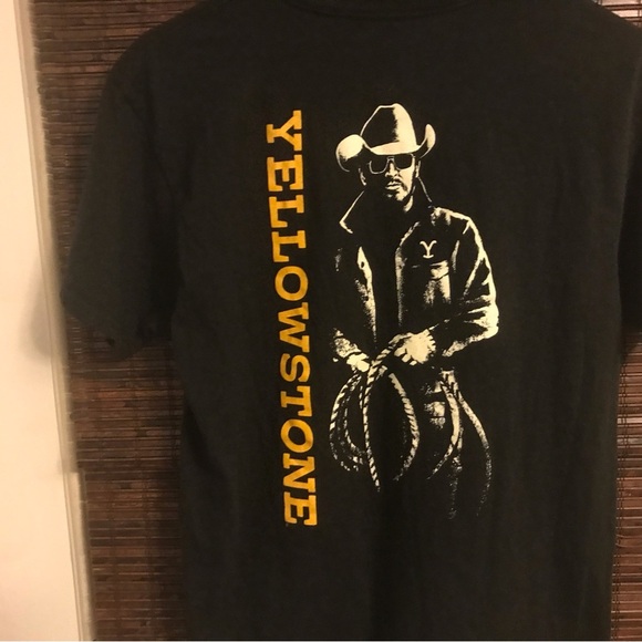 Yellow Stone Logo Unisex Logo SS Tee Shirt - Picture 4 of 5